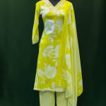 Lushkara Lemon Yellow Floral Suit