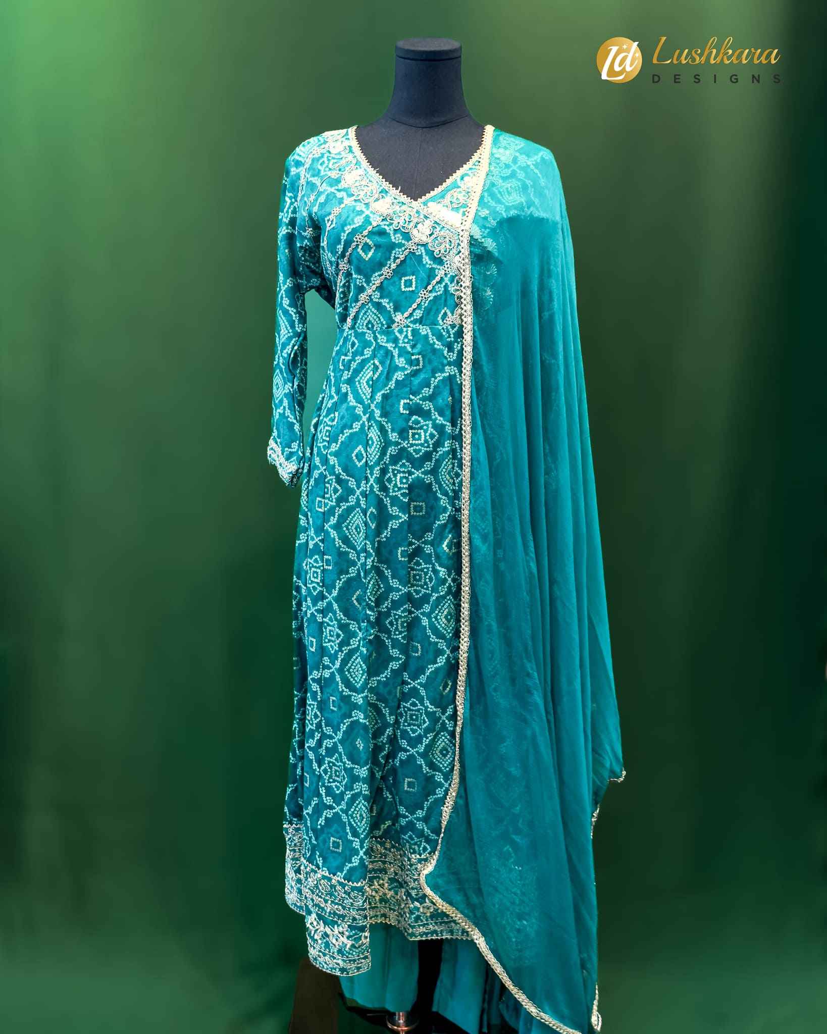 Lushkara Teal Mirror Suit