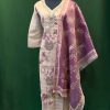 Purple Floral Printed Salwar Kameez Set - Lushkara Designs