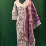 Purple Floral Printed Salwar Kameez Set - Lushkara Designs