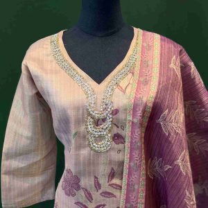Purple Floral Printed Salwar Kameez Set - Lushkara Designs