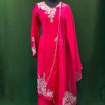 Hot Pink Embroidered Salwar Kameez with Gota Work – Lushkara Designs