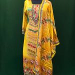 Bright Yellow Printed Salwar Kameez Set – Lushkara Designs