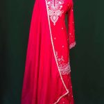 Lushkara Rani Pink Sharara Suit with Ivory Embroidery