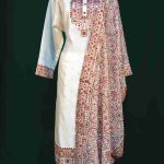 Lushkara Ivory Suit with Multicolor Embroidery and Dupatta