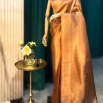 Lushkara Bronze Gold Banarasi Silk Saree