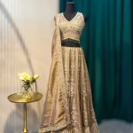 Lushkara Golden Embroidered Lehenga Set with Dupatta