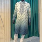Lushkara Blue Ombre Embroidered Mens Kurta Set