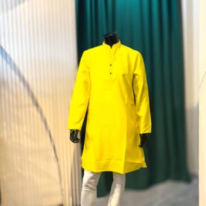 Lushkara Yellow Mens Kurta Pajama Set