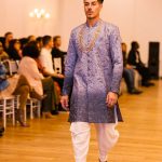 Lushkara Grey Ombre Embroidered Sherwani Set