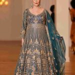 Lushkara Royal Blue Heavy Embroidered Gown Set