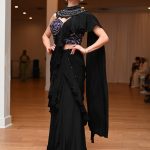 Lushkara Black Sequin Saree