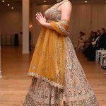 Lushkara Mustard Heavy Embroidered Lehenga Set