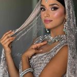 Lushkara Silver Heavy Embroidered Bridal Lehenga