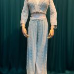 Lushkara Light Aqua Embroidered Pant Set