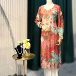 Lushkara Multi-Color Printed Kurti with White Pants