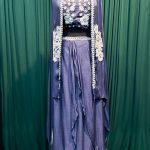 Lushkara Navy Blue Indo Western Cape Set