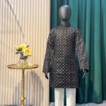 Lushkara Charcoal Black Mirror Work Kids Kurta Set