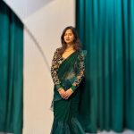 Emerald Green Ruffled Saree
