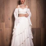 Lushkara Ivory Pearl Embellished Lehenga Set