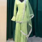 Lushkara Elegant Embroidered Kurta Sharara Set