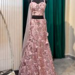 Dusty Pink Embroidered Lehenga