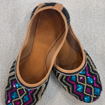 Lushkara Black Multicolor Sequin Embroidered Jutti