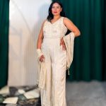 Ivory Embroidered Palazzo Suit with Dupatta