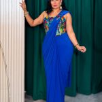 Royal Blue Ready-to-Wear Saree with Corset Blouse