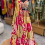 Multicolor Patchwork Printed Lehenga Set with Embellished Blouse
