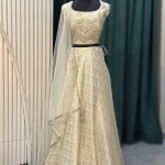 Champagne Gold Shimmer Lehenga Set with Embellished Blouse