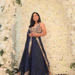 Blue Embroidered Lehenga Set with Floral Border